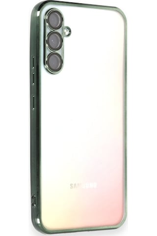Samsung Uyumlu Galaxy A34 5g Kılıf Kamera Lens Korumalı Parlak Silikon Kapak Ryc/razer Lens - Yeşil Yeşil