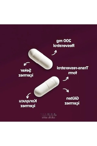 Vegan Resveratrol Kapsülleri, 200 Mg - 30 Kapsül