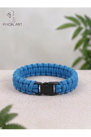 Piyonart El Yapımı Mavi Paracord Paraşüt İpi Unisex Bileklik Klipsli Outdoor Survival Takı L Beden Piyonart El Yapımı Mavi Paracord Paraşüt İpi Unisex Bileklik Klipsli Outdoor Survival Takı L Beden