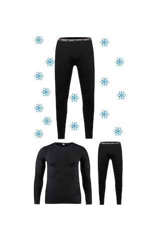 Erkek Büyük Beden Battal Boy 115 - 175 Kilo Arası İçin Uygun Redzone Alt Üst Takım Termal İçlik Siyah