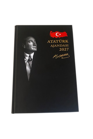İsme Özel Atatürk Ajandası 2027 Bej - Siyah