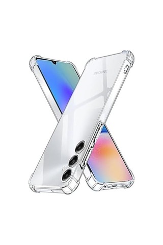 Galaxy A05s Kapak Kamera Korumalı Airbag Antishock Köşe Korumalı Şeffaf Silikon Kılıf 50 x 22