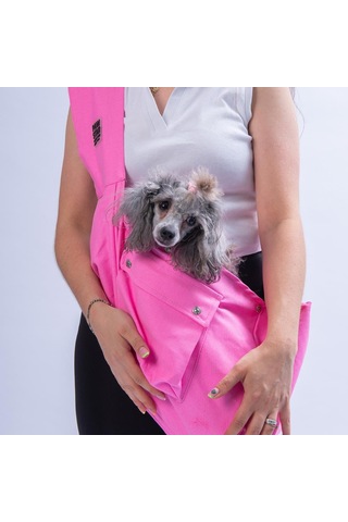 Pawstar Pembe Gabardin Çanta Kedi Köpek Taşıma Çantası