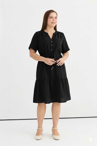 Selen Kadın Elbise 25ysl7600 Siyah