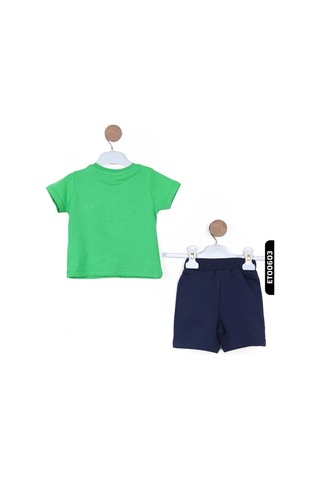 Çikoby Xo Kids Erkek Çocuk Şort Takım 6-24 Ay 30097 Yeşil - Lacivert