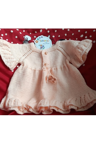 Yakamoz Butik Vintage Bebe Elbisesi Pudra - Pembe