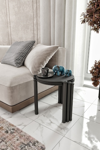 La Via Siyah Yuvarlak Zigon 3 Lü Siyah