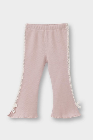 Defacto Kız Bebek 2li Takım Çiçekli Sweatshirt İspanyol Paça Alt G3798a525aupn425 Pembe