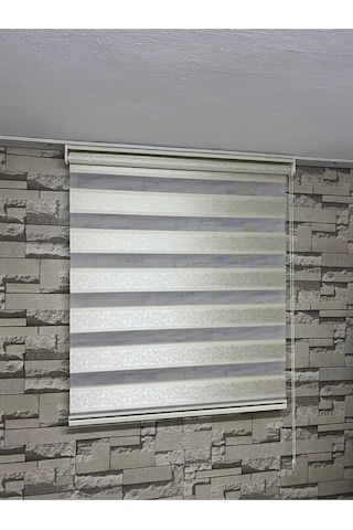 Venassa Krem Gecisli Zebra Perde