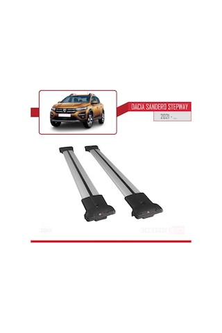 Dacia Sandero Stepway 2021 Fly Model Ara Atkı Tavan Barı Gri