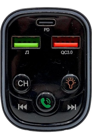 Bluetooth Destekli Araç Şarj Ve Fm Verici Hızlı Şarj Qc3.0 Usb-c Pd Portlu