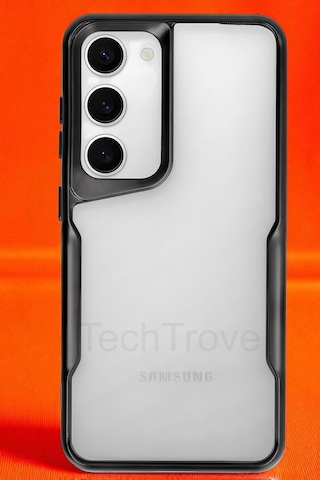 Samsung Uyumlu Galaxy S23 Kılıf Arkası Şefaf Tasarım Lazer Kaplama Sararmaz Silikon Kapak