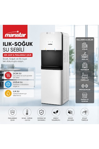 Su Sebili Sıcak - Soğuk - Ilık 220-240v - Paslanmaz Çelik Mswd-100