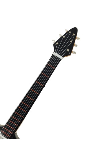 El Yapımı 1/4 Ölçek Minyatür Elektro Gitar Gibson Flying V Black