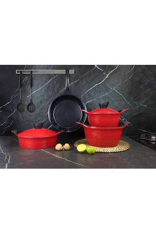 PRİMANOVA ANTHONY ALÜMİNYUM DERİN TENCERE 20CM KIRMIZI