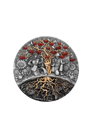 AgaKulche Chervona Kalina Birlik ve Güç Gümüş Sikke Coin