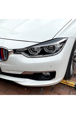 Youmex Bmw F30 F35 2013-2019 Için Parlak Siyah Abs Far Kapakları - Kırılma Ve Çizik Koruması, Araba Dekorasyonu, Kolay Kurulum 2 Adet