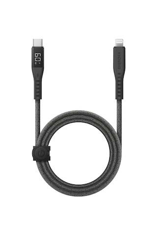 Flow 1.5m 60w Dijital Göstergeli Type-c To Lightning Pd Hızlı Şarj Kablo - Siyah