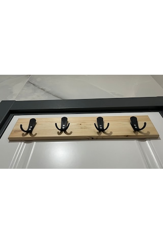 Ahşap Duvar, Kapı Askılığı 4 Lü Kancalı