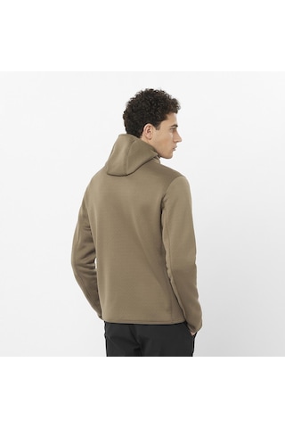 Salomon Outlıne Warm Erkek Kapüşonlu Polar Shıtake Lc2293400 Kahverengi