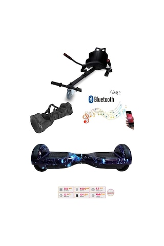 Citymate Elektrikli Kaykay Hoverboard Akıllı Denge 6.5 Inch + Hoverkart + Çanta Extrem Paket D12