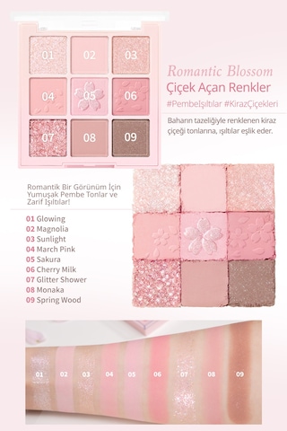 Dasique Mat Ve Işıltılı Renk Seçenekleri Sunan Far Paleti Shadow Palette Romantic Blossom Romantic Blossom
