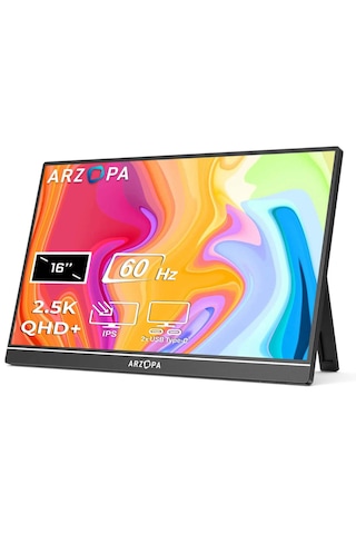 Arzopa Z1rc 16 İnç 60hz 2.5k Qhd+ Ips Type-c Taşınabilir Monitör