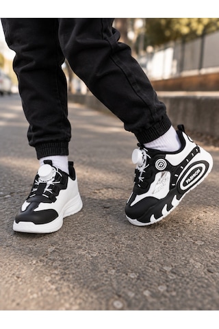 Mini Bonito Erkek Çocuk Mekanizmalı Sneaker Spor Ayakkabı Şık Ve Pratik Günlük Kullanım Beyaz
