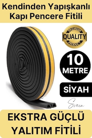 Fitil Premium Kapı Pencere Soğuk Toz Sızdırmaz İzolasyon Fitili Kendinden Yapışkanlı Isı Yalıtım 2x 0.5