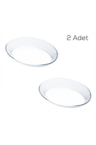 Paşabahçe 10357 2 Li Oval Servis Sunum Tabak Seti 21x16 Cm