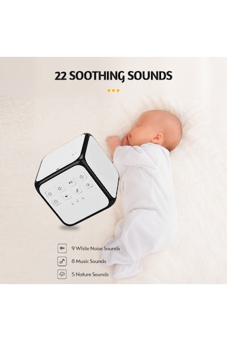 Shineyee Bebekler İçin Taşınabilir Beyaz Gürültü Makinesi - 22 Rahatlatıcı Ses, Tf Kart Yuvası Ve Kulaklık Girişi Diğer