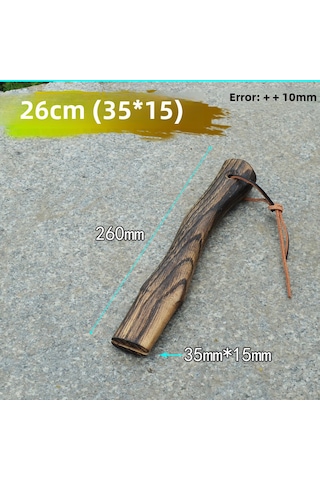 Yunboo 26 Cm Deri İpli Mini Bıçak Sapı - Kaliteli Yabani Meşe, Dayanıklı, Kompakt, Doğru Kullanim İçin Konforlu Tutuş