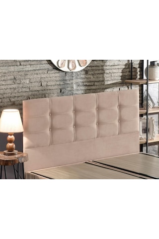 Nironyatak Polo Çift Kişilik Yatak Başlığı - 160 Cm Sütlü Kahve Kumaş Başlık