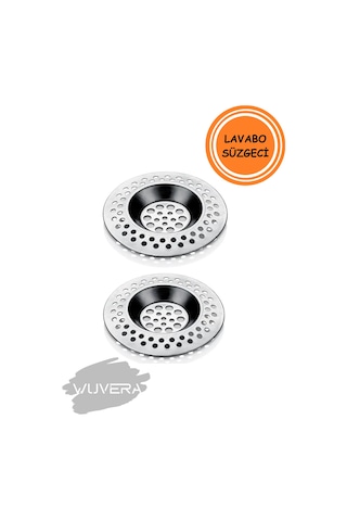 Wuvera Paslanmaz Çelik Lavabo Gider Süzgeci 2'li Set