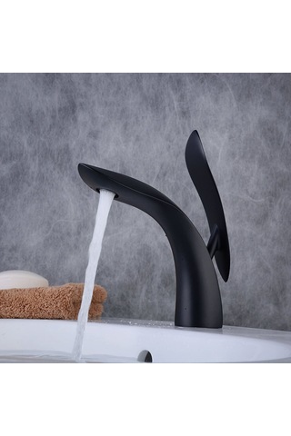Fause Lavabo Bataryası Leaf Siyah Klb103-B