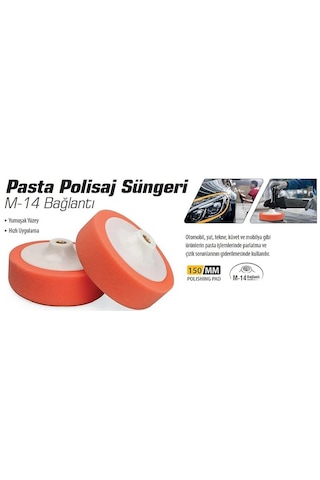 Meşem Pasta Polisaj Süngeri M-14 Bağlantı 2 Adet