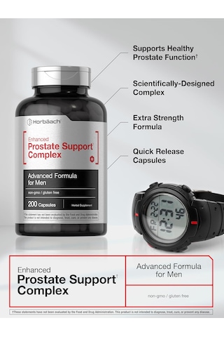 Horbaach Prostate Support For Men Saw Palmetto, Pygeum, Stinging Nettle 200 Cap