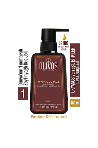 Olivos Okyanus Ve Yeşil Bitki Kokulu Zeytinyağlı Banyo Ve Duş Jeli 750 ML