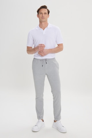 Ac&Co / Altınyıldız Classics Slim Fit Dar Kesim Beli Bağlamalı Yan Cepli Erkek Pantolon - Gri
