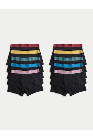 Marks & Spencer 10'lu Boxer Set T71001315v Siyah