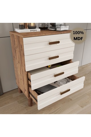 Comiet Zen 4 Çekmeceli Mdf Şifonyer Aytaşı