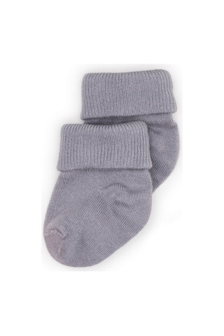 Novibaby 2'li Bambu Bebek Çorap I Cloud I 0 6 Ay I Gri Yenidoğan Bebek Çorabı Çok Renkli