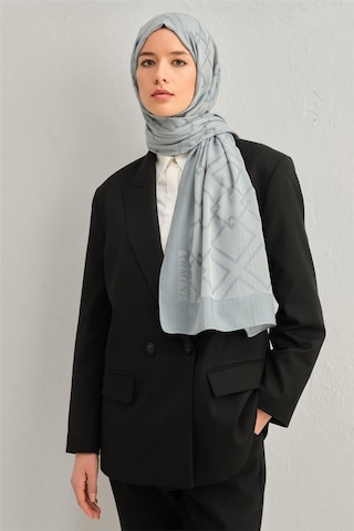 Armine Tencel İpek Zincir Desen Şal 3291 Gri