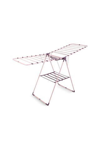 Ironika Kalın Borulu Mandal Sepetli Çamaşır Kurutmalık Mürdüm - Pembe