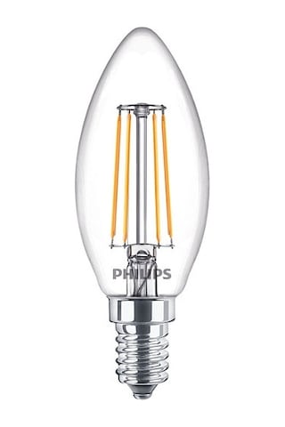 Philips Filament 40W E14 Ince Duylu Mum Ampul Sarı Işık 3Lü