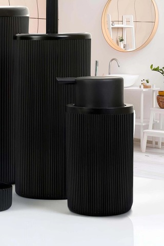 Bay Siyah 5'li Banyo Takımı Banyo Dekorasyonu Için Beşli Set Banyo Aksesuar Ve Düzenleyicileri Najmaddin Standart