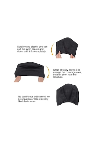 Dm Yetişkinler İçin Uzun Saçlı Suya Dayanıklı Silikon Yüzme Bonesi Mavi Kulak Koruma Mavi