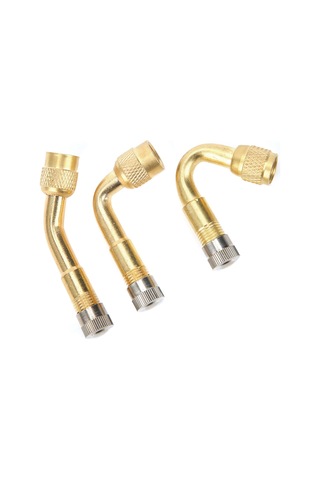 Lemestar Lastik Valfi Uzatıcı Seti 3'lü - 45 90 135 Açıları, Bakır Malzeme, Hava Tıkanıklığı Önleyici, Motosiklet Bisiklet Uyumlu