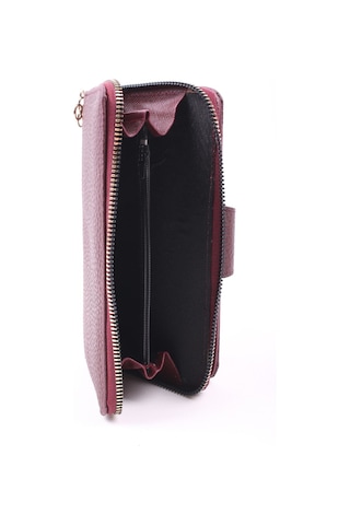 Galb Leather Büyük Boy 2 Fermuarlı Bozuk Para Bölmeli Kağıt Para Bölmeli 6 Kart Bölmeli Kadın Cüzdan 19x10 Cm Bordo