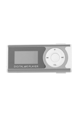Kangvka Portatif Mp3 Çalar, Tf Kart Desteği 16gb , Mp3/wma Ses Formatı, Led Fener Özelliği, Lcd Ekranlı, Gümüş Renk